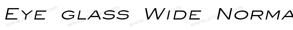 Eye glass Wide Normal字体转换